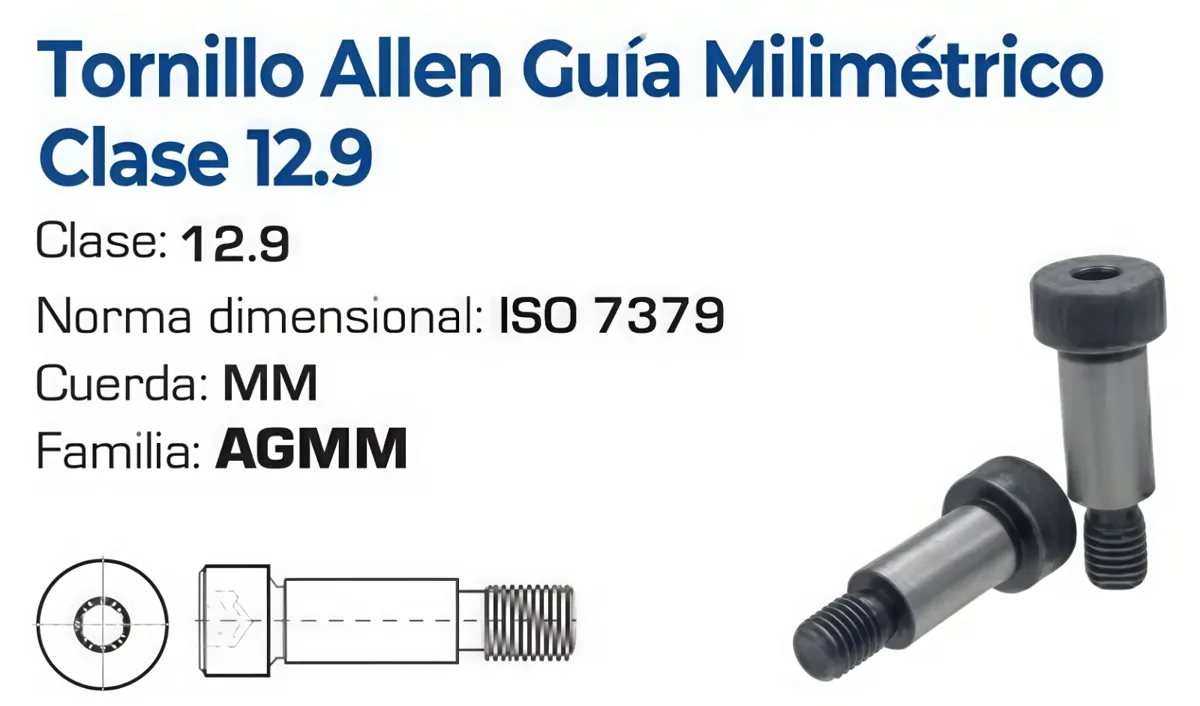 Tornillo Allen Guía Métrico Clase 12.9 ISO 7379 – Varias Medidas