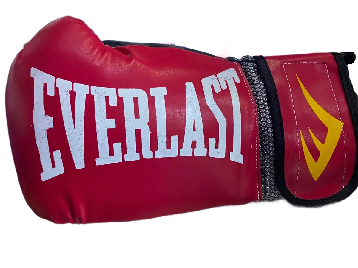 Guantes de Box Everlast para Entrenamiento Palma Ventilada Color Rojo