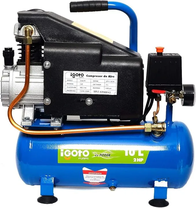 COMPRESOR DE AIRE 10 LT. 2HP IGOTO