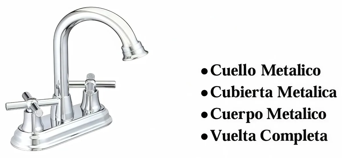 MEZCLADORA LAVABO VUELTA COMPLETA FIDIC