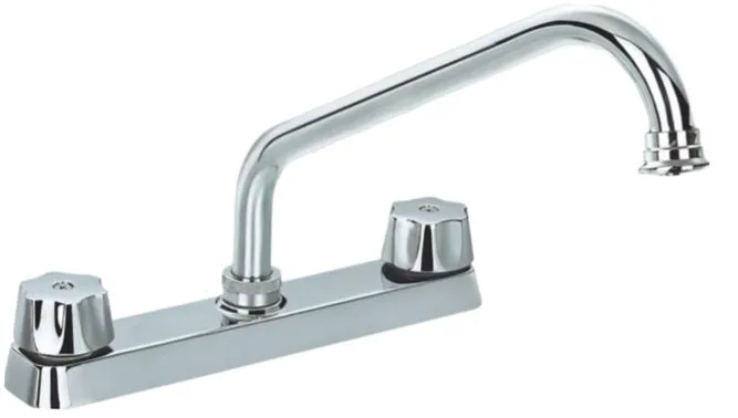 MEZCLADORA FREGADERO METALICA BRONCE CROMO FIDIC