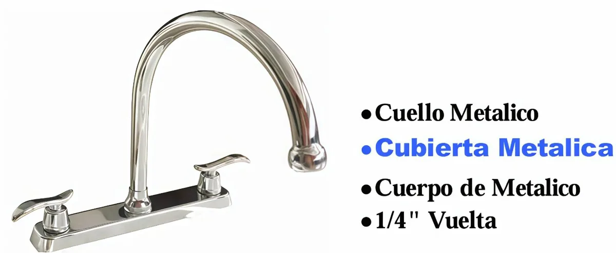 MEZCLADORA FREGADERO 1/4 VUELTA FIDIC