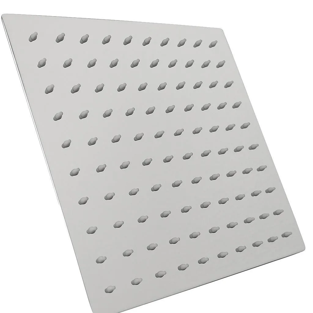 REGADERA CUADRADA 4" ULTRA DELGADA PLATA ACERO INOXIDABLE