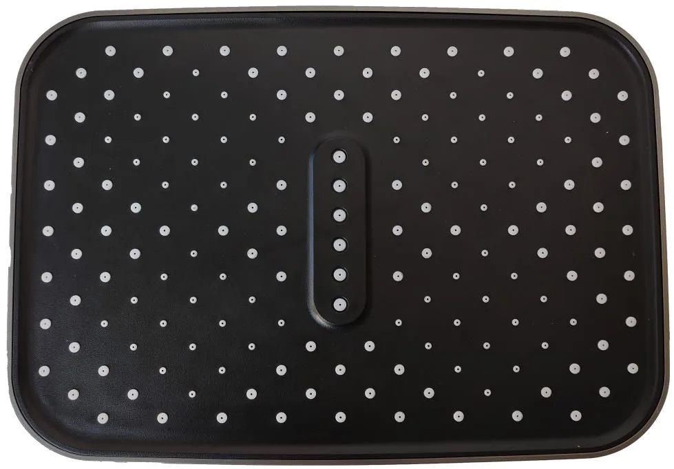 REGADERA RECTANGULAR  20X30   Negro   Rosca  1/2