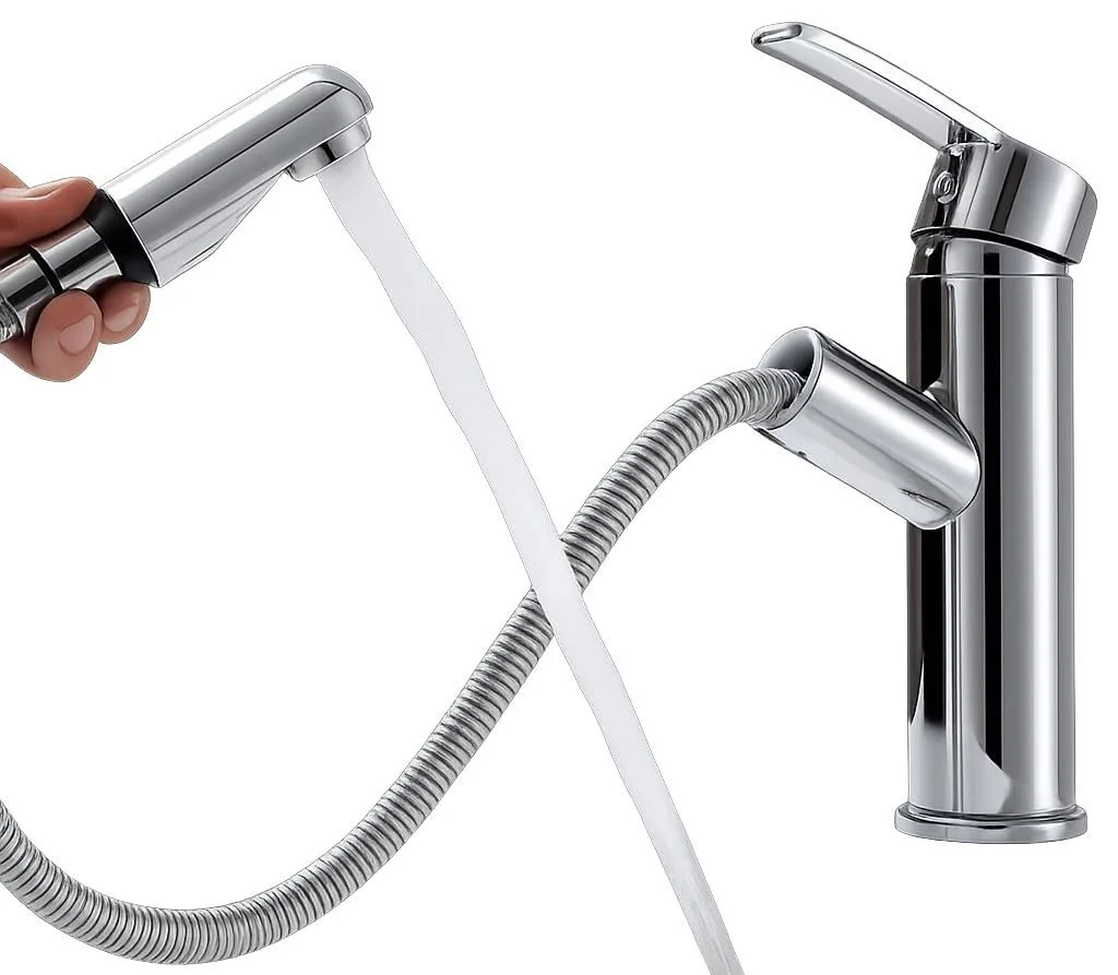 MONOMANDO PARA LAVABO ALTO  | 2 funciones de  chorro | acabado  cromo | cabezal de plastico abs
