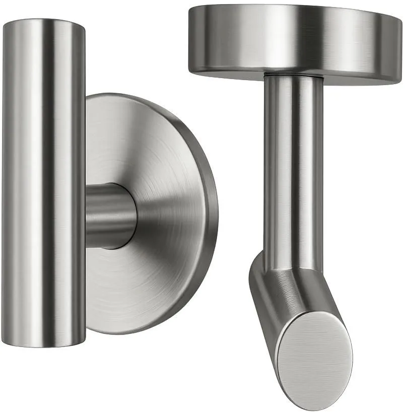 GANCHO DE PARED PARA ROPA SATINADO (2PZAS)