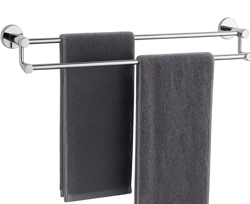 TOALLERO BARRA DOBLE  Acero/inox  Acabado cromo