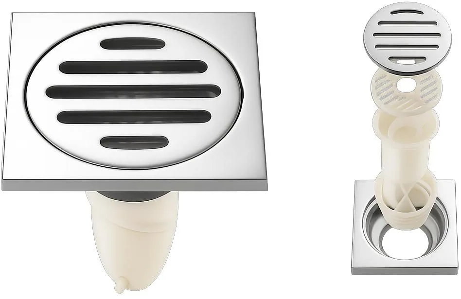 COLADERA DE DRENAJE CUADRADA  INOX. 10X10