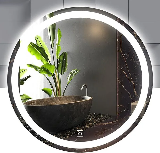ESPEJO REDONDO CON LUZ LED 70X70 3 TONOS