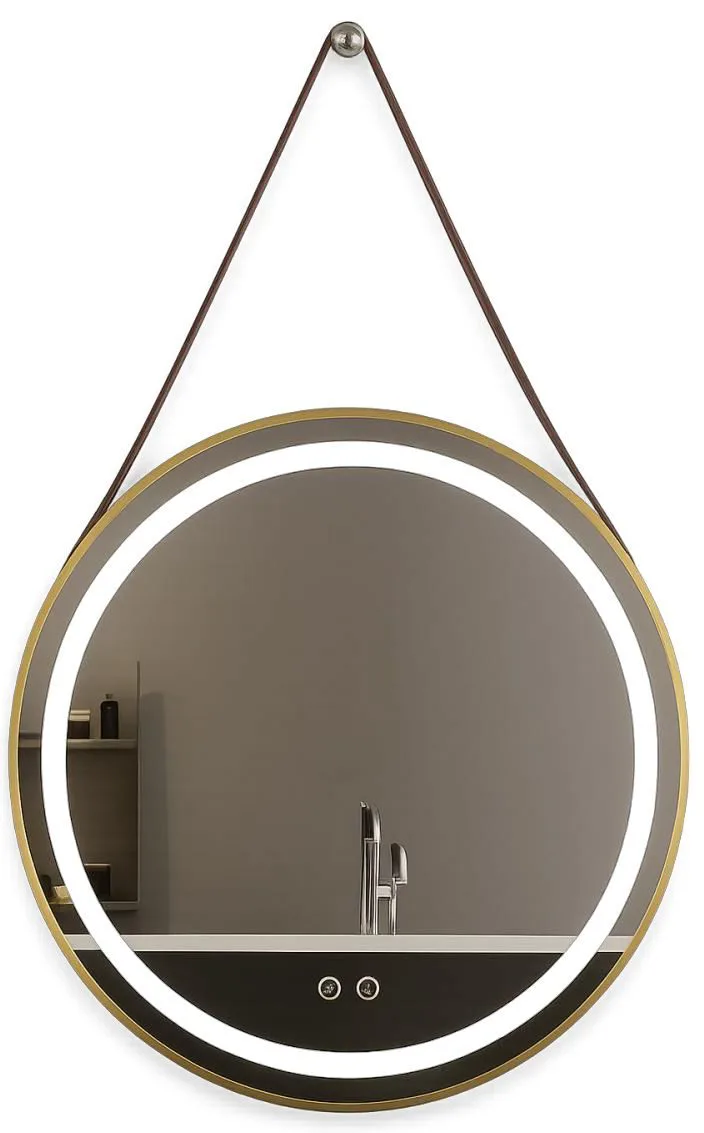 ESPEJO COLGANTE REDONDO 70CM.  CON LED 2 FUNCIONES