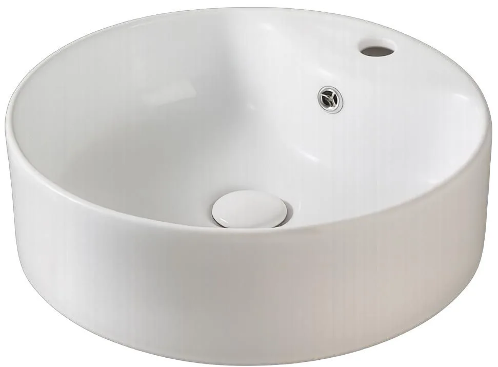 LAVABO DE BAÑO REDONDO 40.5X40.5X14.50