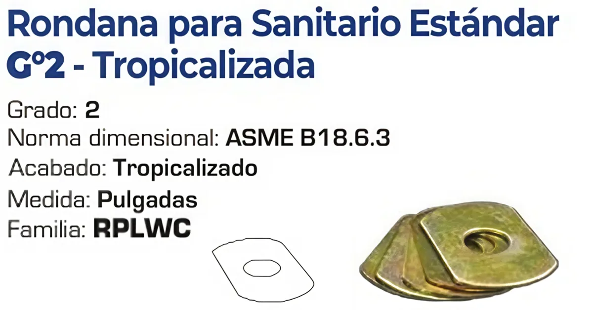 Rondana para Sanitario Estándar Grado 2 Tropicalizada - Varias medidas